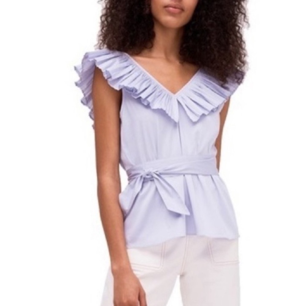 Kate Spade Ruffle tie top